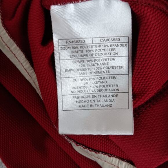 Nike Golf Fit Dry Quarter Zip Polo Men's XL Red/White Lightweight Performance - Picture 8 of 12